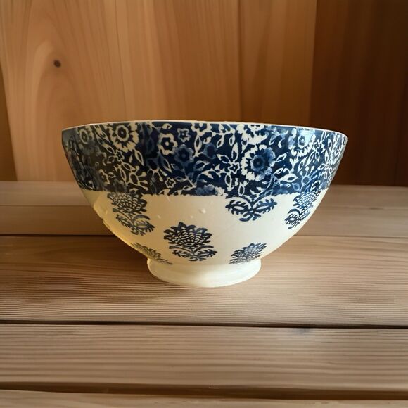 Vintage Blue And White PIER 1 Bowl 10 Inch Designed by Gudari - Picture 4 of 11